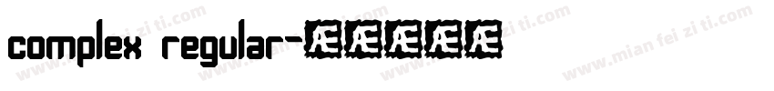 complex regular字体转换